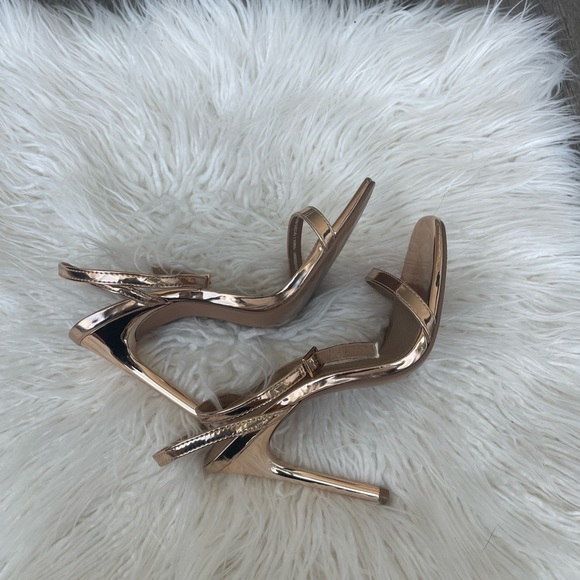 Asos bronze/gold strappy heels - Picture 4 of 5
